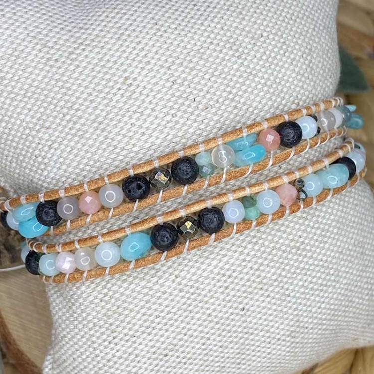 bracelet 2 tours en pierres naturelles bracelet 2 tours en pierres naturelles