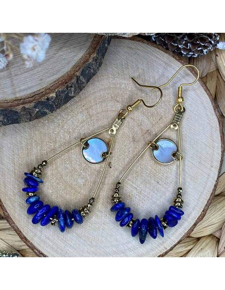 boucles d'oreilles lithothérapie blue peace boucles d'oreilles lithothérapie blue peace