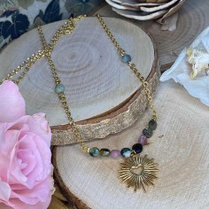 Collier pierre naturelle, tourmaline 2