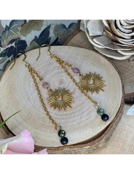 Boucles d'oreilles en tourmaline