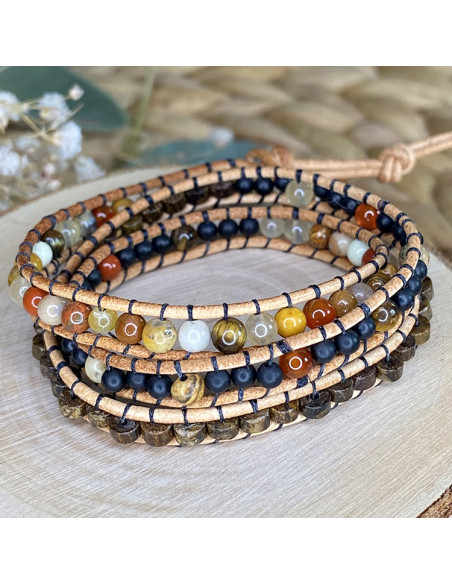 Bracelet 3 rangs bohême Bracelet 3 rangs bohême