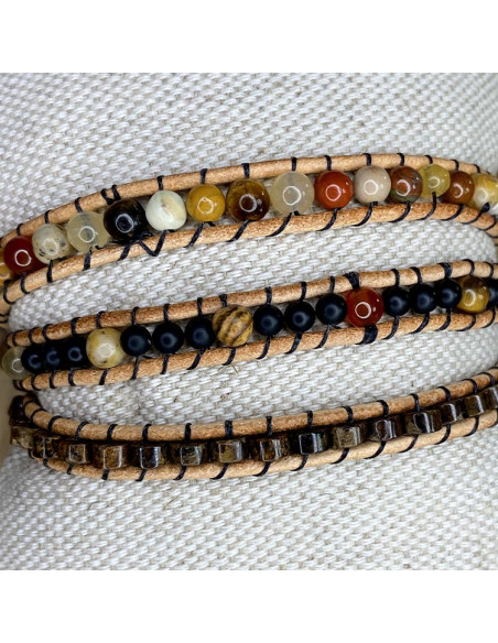 Bracelet 3 rangs bohême Bracelet 3 rangs bohême