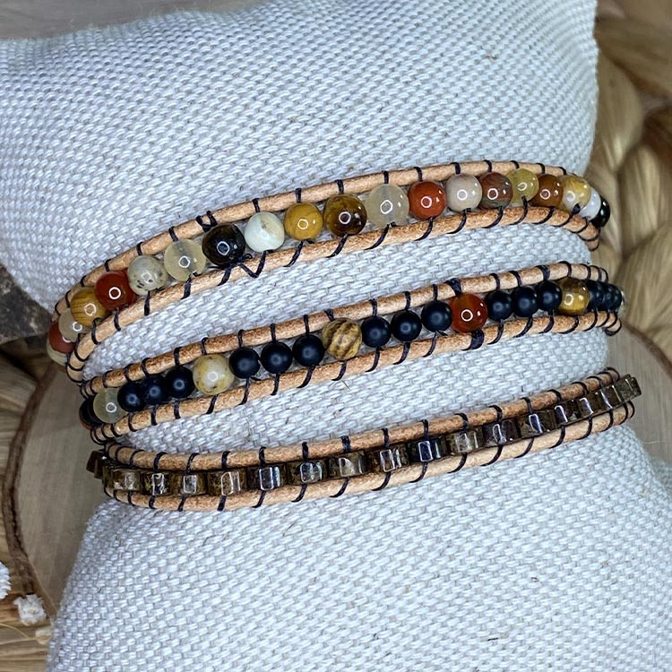 Bracelet 3 rangs bohême Bracelet 3 rangs bohême