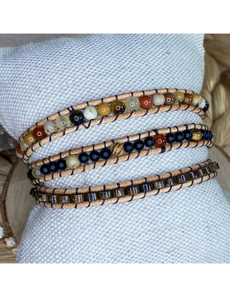 Bracelet 3 rangs bohême Bracelet 3 rangs bohême