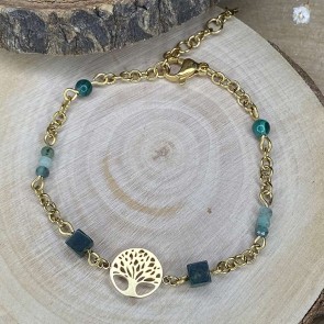 bracelet lithothérapie arbre de vie