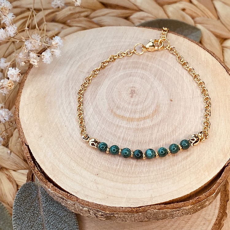 bracelet en malachite