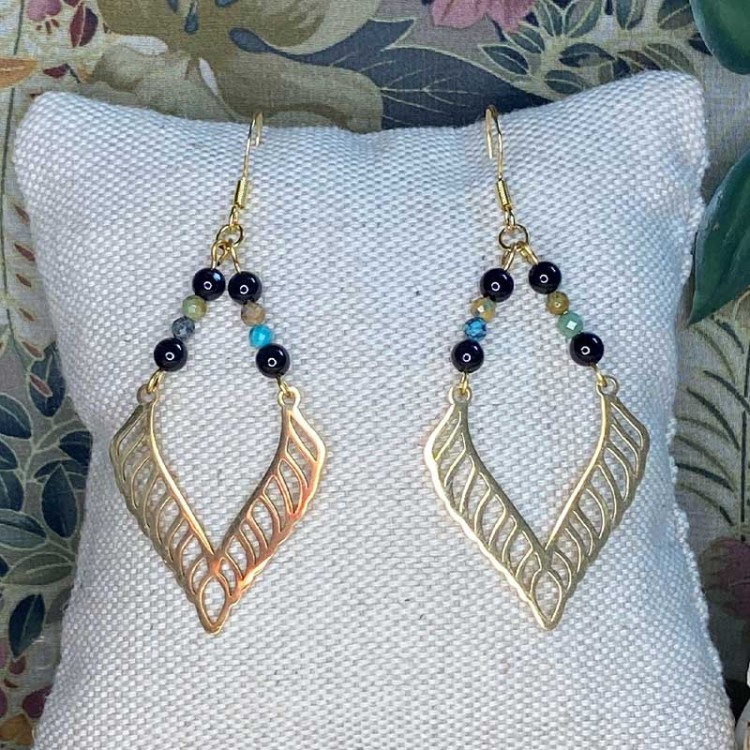 boucles d'oreilles angel pierres naturelles