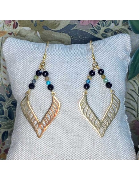 boucles d'oreilles angel pierres naturelles