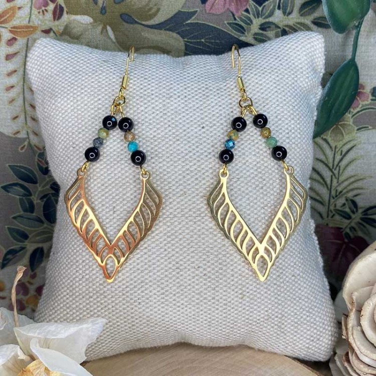 boucles d'oreilles angel pierres naturelles