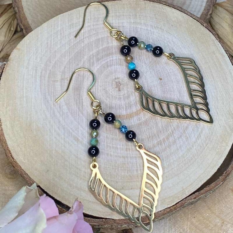 boucles d'oreilles angel pierres naturelles