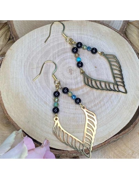 boucles d'oreilles angel pierres naturelles