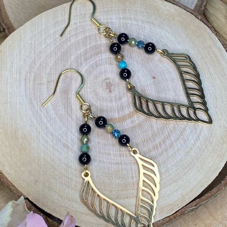 boucles d'oreilles angel pierres naturelles