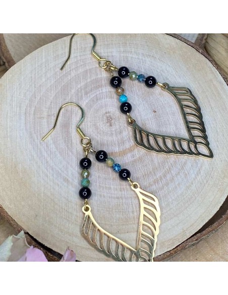 boucles d'oreilles angel pierres naturelles