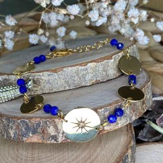 Bracelet lapis lazuli lithothérapie