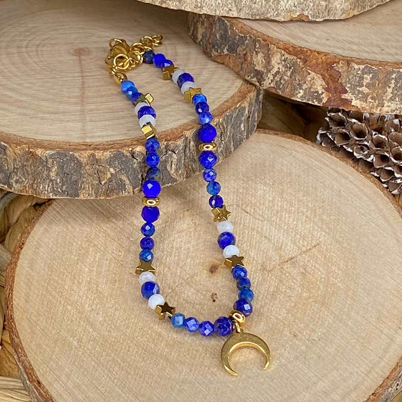 bracelet lapis lazuli en pierres naturelles